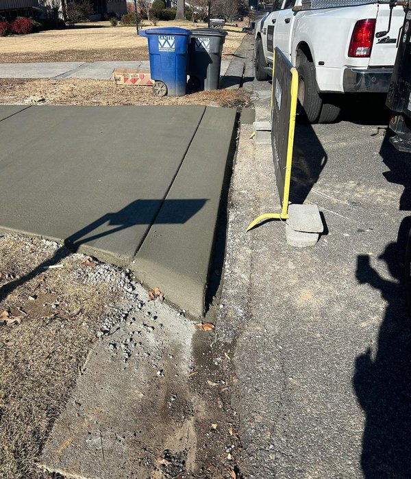 Completed NYC sidewalk repair project